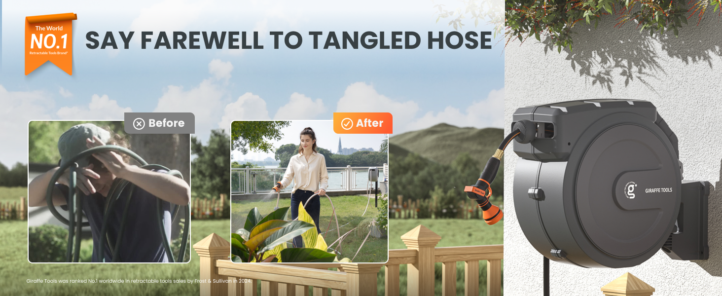 retractable garden hose reel