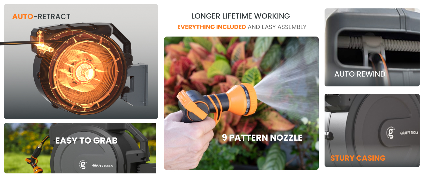 retractable garden hose reel