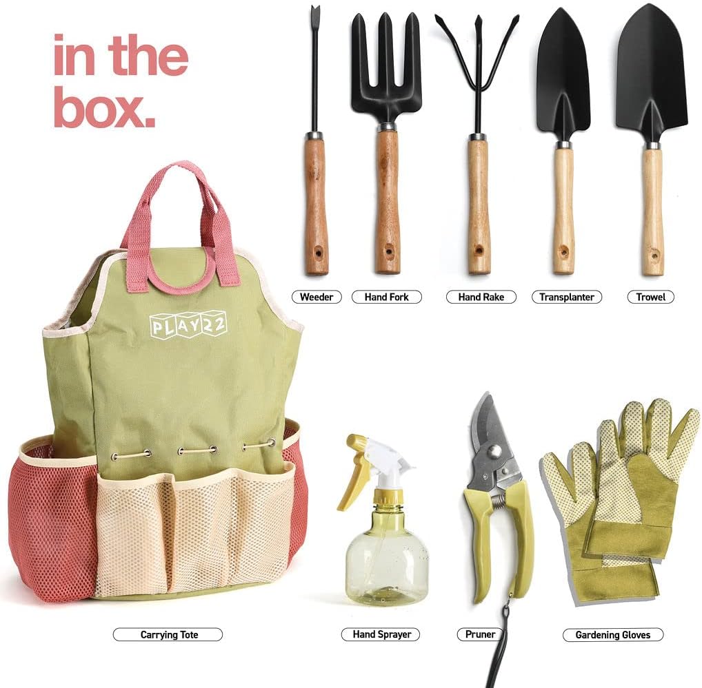 Gardening Tools Set of 10 - Complete Heavy Duty Garden Tools Set with Fashion Handbag - Durable Gardening Supplies Kit Ideal Garden Gifts for Women - Image 3