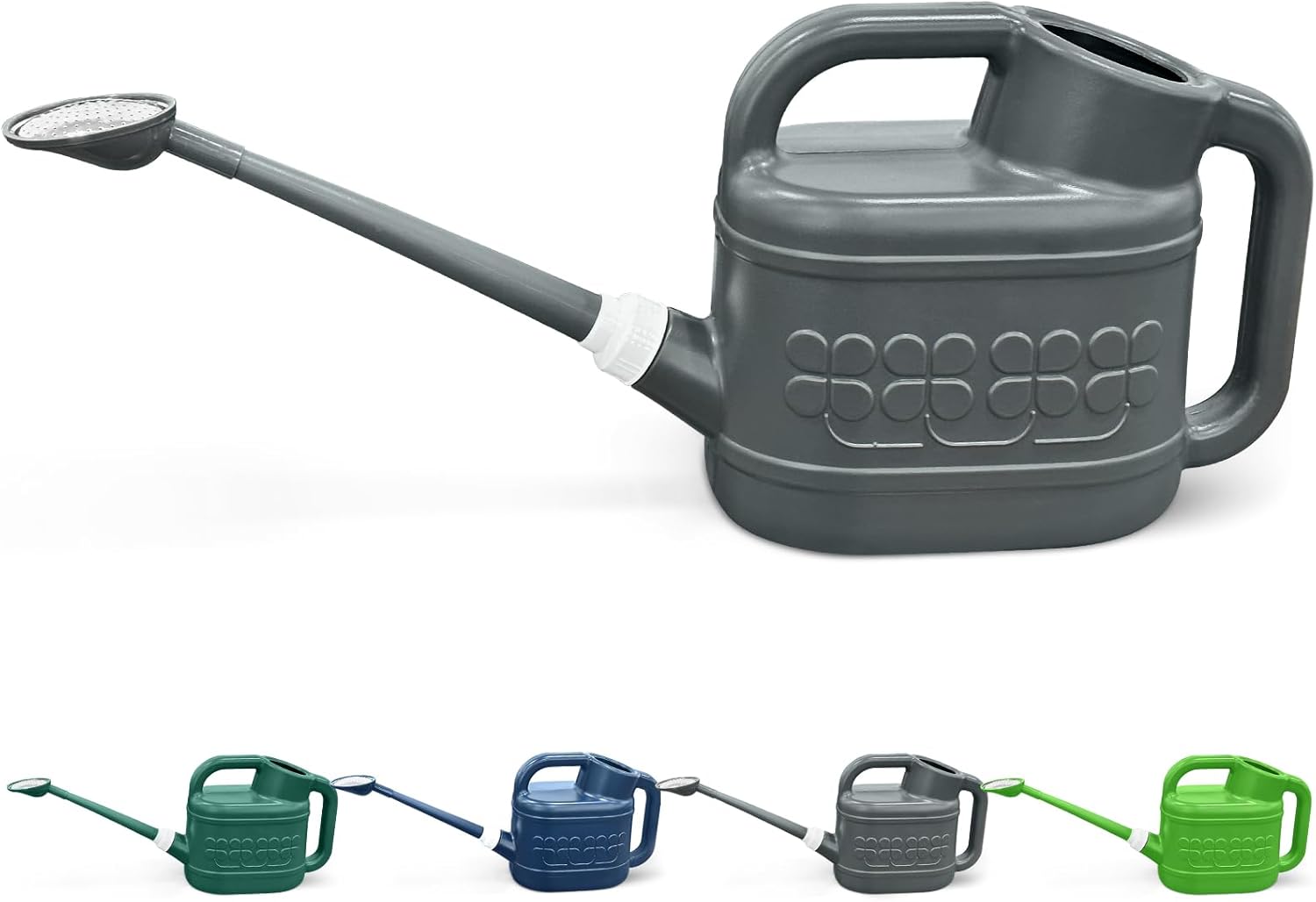 2 Gallon Watering Can, Garden Watering Can Outdoor, Plant Water Can with Removable Long Spout and Stainless Steel Sprinkler Head, Large Plastic Outdoor Watering Cans for Gardening Flower Plants