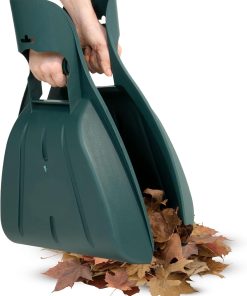 Leaf Scoops Hand Rakes - Lightweight, Durable Grabber Tool for Scooping Up Leaves, Spreading Mulch, Gardening, and Yard Work by Pure Garden (Green)