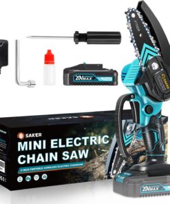Saker Mini Chainsaw,Portable Electric Chainsaws Cordless,Handheld Chain Saw Pruning Shears Chain Saws for Tree Branches,Courtyard,Household and Garden,Valentine's Day Gifts for Men Dad Husband Women