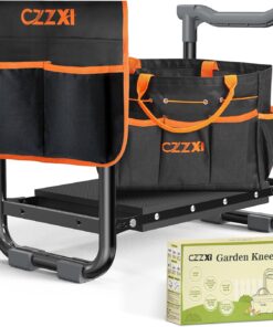 CZZXI Garden Kneeler and Seat, Wider and Thicker Kneeling Pad Heavy Duty Gardening Stool with Gardening Tool Pouch and Bag, Garden Bench/Chair Gifts for Women, Seniors