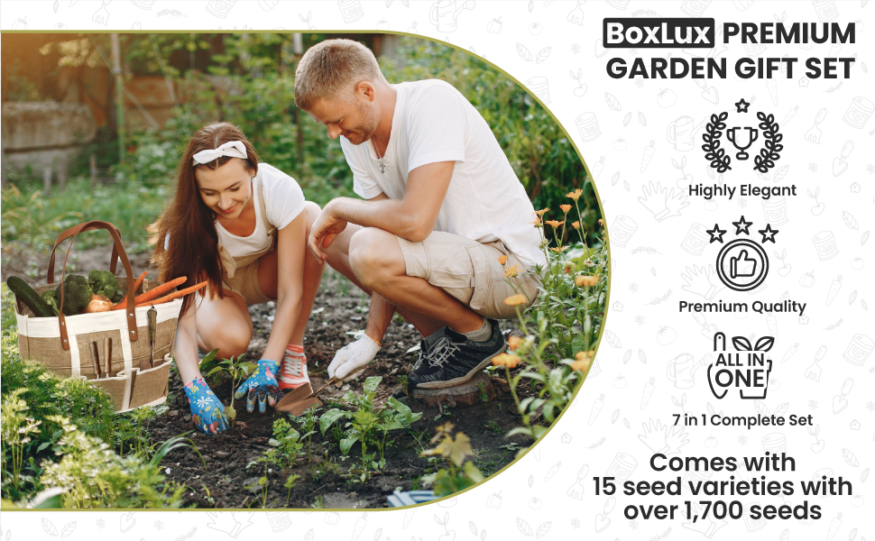 man and woman gardening with tools